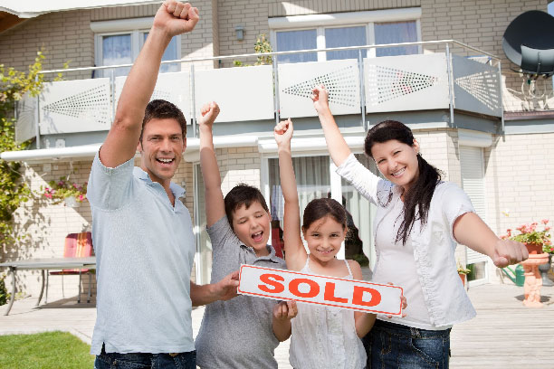 Family is happy because their condo has just been purchased by an investor.