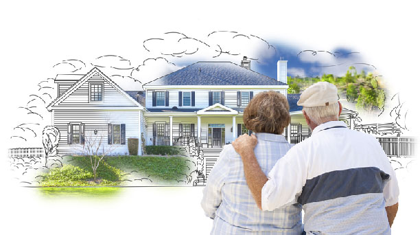 Senior couple considering a reverse mortgage.